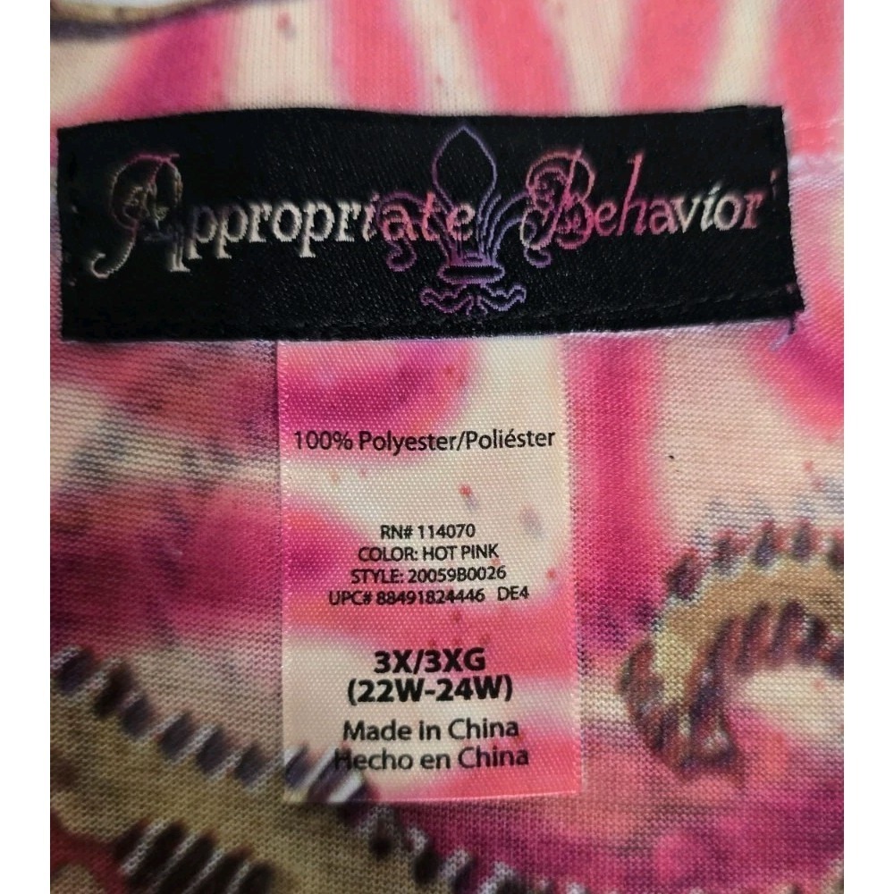 Appropriate Behavior Women's 3X (22W-24W) Floral Blouse - Picture 2 of 6